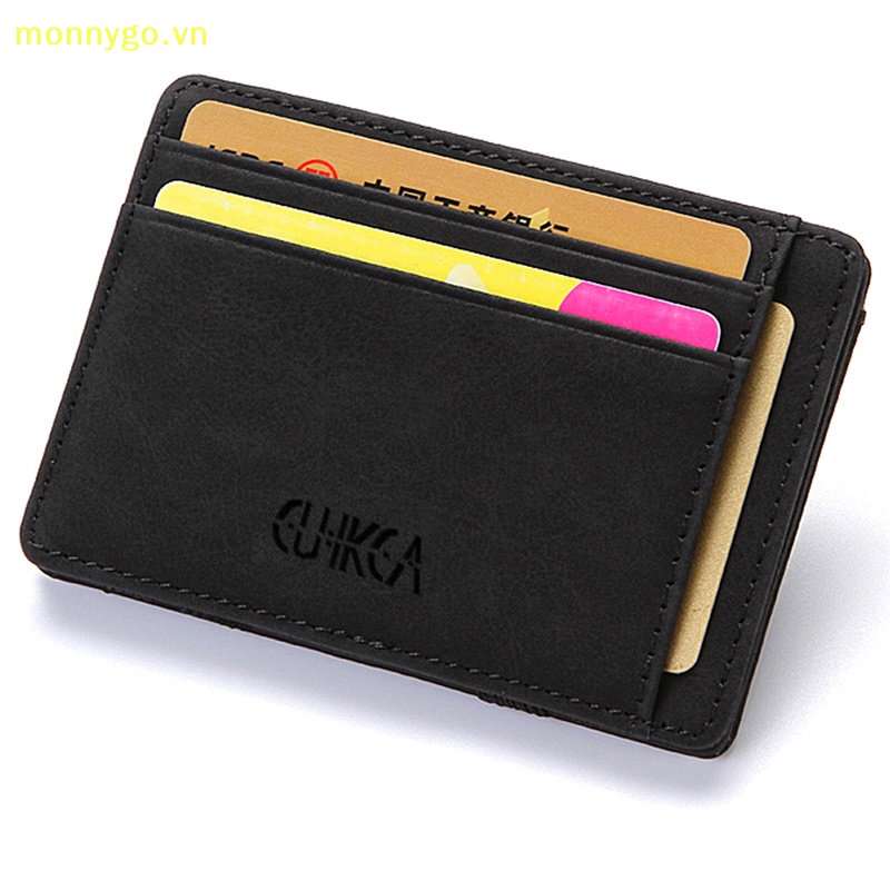 Monnygo magic wallet magic money kẹp dây kéo tiền xu ví ví unisex ví da pu vn