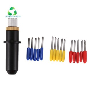 16pc 30/45/60 độ máy cắt decal mimaki cricut lưỡi cắt vinyl + giá đỡ lưỡi mimaki
