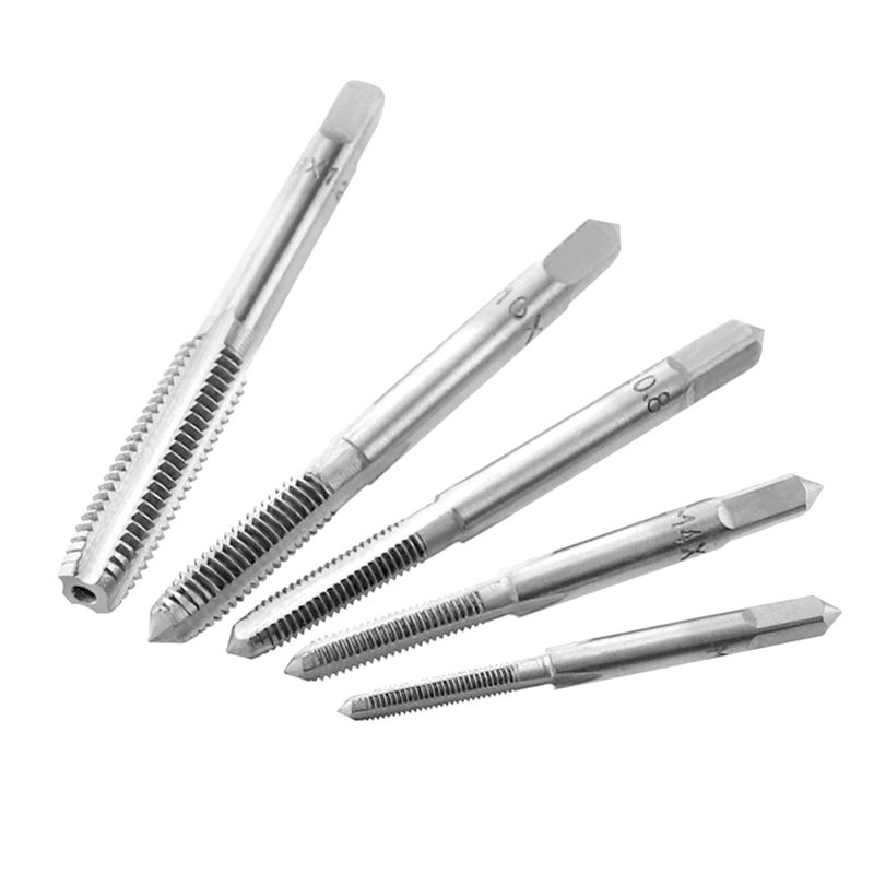 5 cái vòi ren thẳng tốc độ cao máy khoan tay bằng thép bit titan tráng hệ mét vòi vít m3 m4 m5 m6 m8