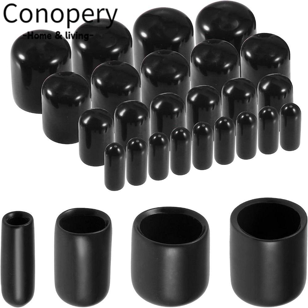 40 Nắp bọc đầu CONOPERY bằng cao su vinyl tròn đen 3mm 6mm 9mm 12mm bảo vệ ren vít bu lông cho các dự án khác nhau