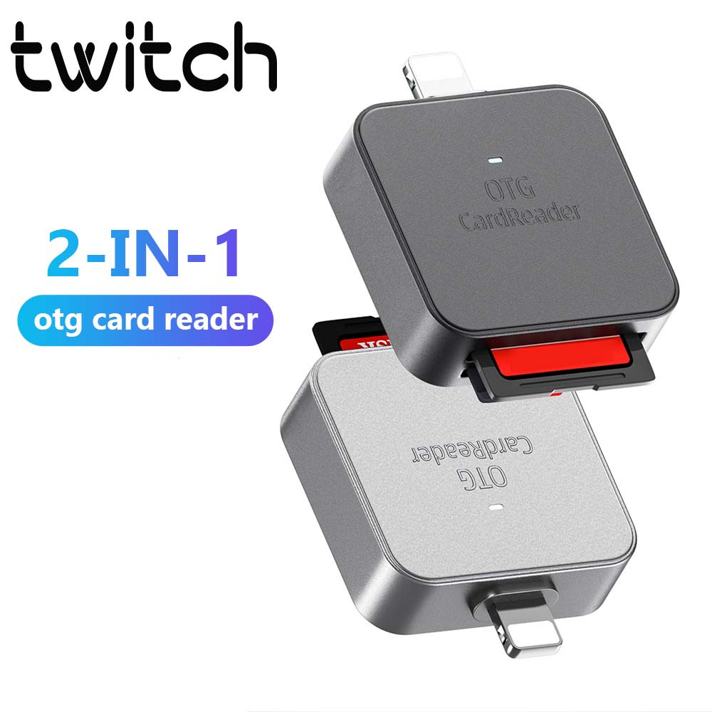 Twitch cho đầu đọc thẻ điện thoại usb c sang 2 trong 1 máy ảnh thẻ sd / tf bộ chuyển đổi thẻ nhớ otg cho máy tính xách tay điện thoại di động