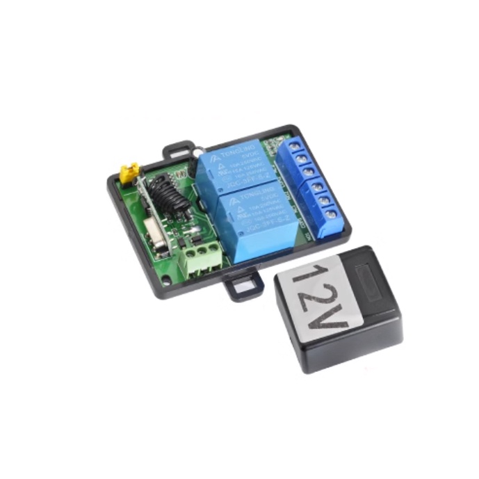 Module điều khiển từ xa không dây On/Off 2 kênh 12V tần số 433MHz