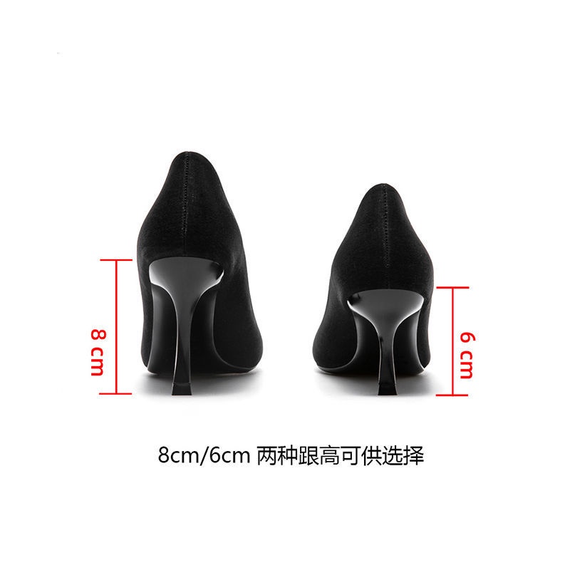 Giày Cao Gót Mũi Nhọn Phối Khóa Vuông Đính Đá Phong Cách Pháp Thời Trang Mới 2023