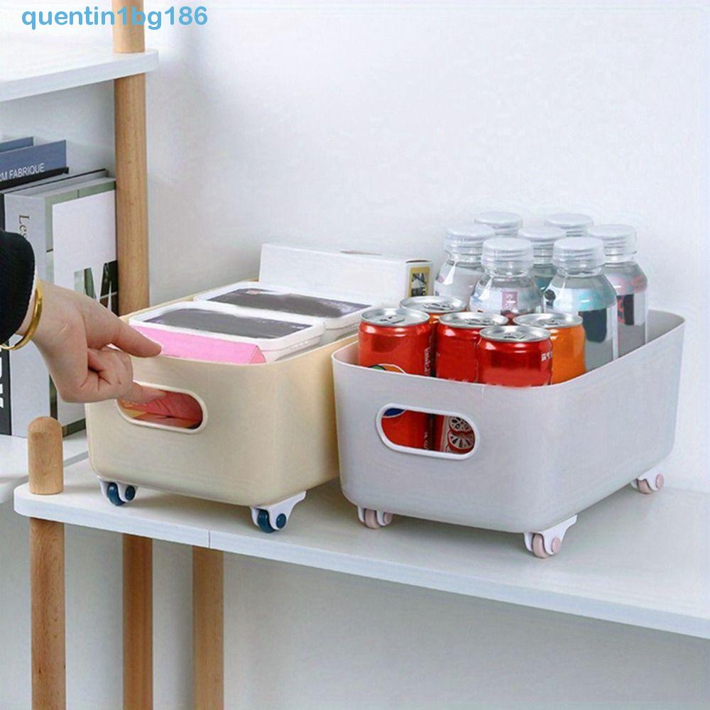 Quentin1bg 4 cái bánh xe định hướng nội thất, hộp lưu trữ bằng nhựa có thể đeo được bánh xe phía dưới, nhỏ tự dính im lặng di chuyển bánh xe dính gia dụng