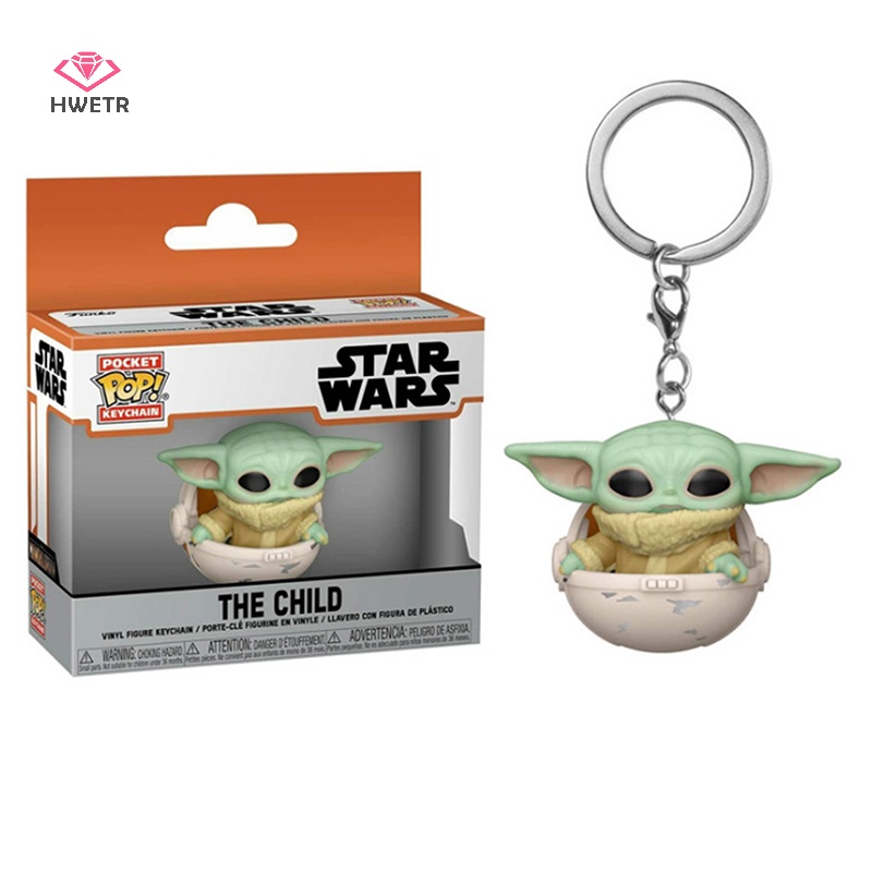 Hwetr star wars mandalorian yoda baby darth vader stormtrooper keychain hình đồ chơi mới