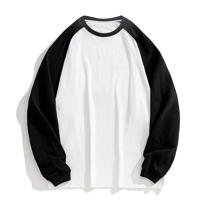 ◐Bộ Áo Thun cotton Tay Dài In Họa Tiết Phối Quần Dài Xếp Ly Thời Trang Xuân Hè Cho Nam