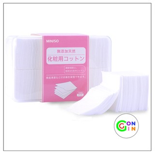Bông tẩy trang 1000 miếng Miniso Nhật Bản đắp Toner hiệu quả tiết kiệm nước tẩy Gon Gin