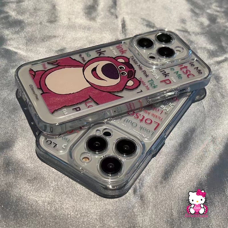 Đối với samsung a22 a12 a52 a33 a13 a11 a23 a51 a04s a52s a30s a50s a02 a03s a10 a73 a71 a72 a03 a32 a04 a53 a50 a20 a31 a21s a20s cartoon strawberry bear clear cute lotso soft case