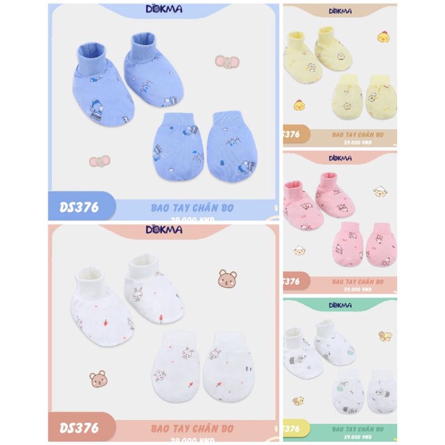DOKMA-DS376Set bao tay chân sơ sinh Dokma