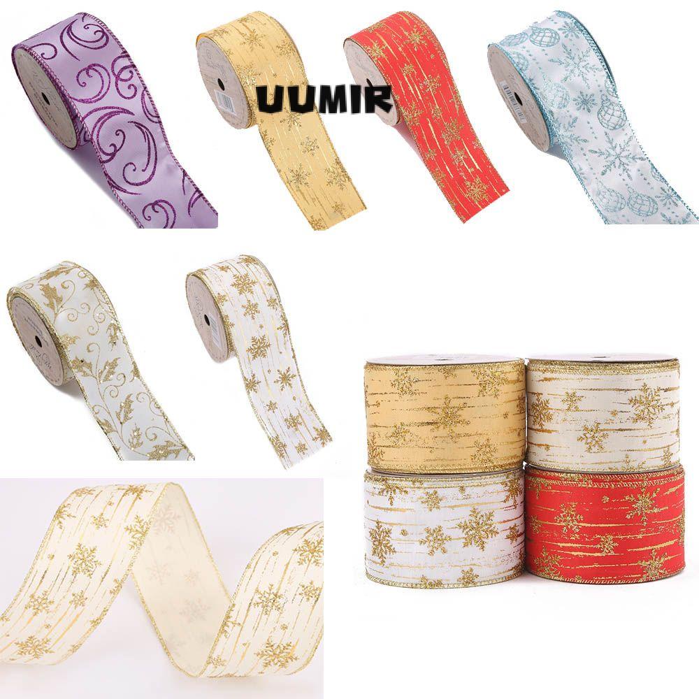 UUMIR Christams ribbon glitter diy arts, crafts & sewing home decor cây thông noel quà cưới vải may