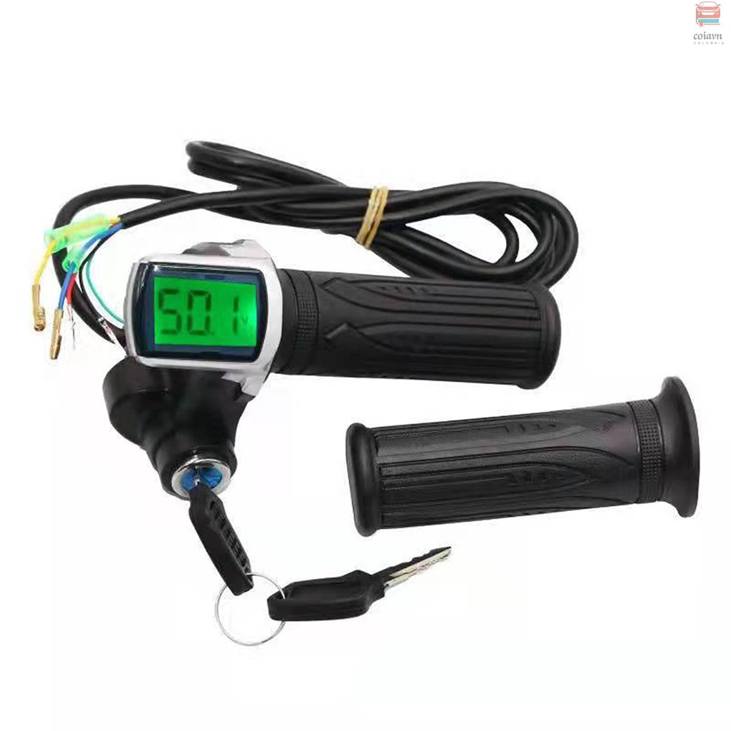 ⛷️Xe đạp điện 24v / 36v / 48v twist grip throttle với màn hình lcd hiển thị pin xe đạp điện tay nắm ga với đèn báo nguồn