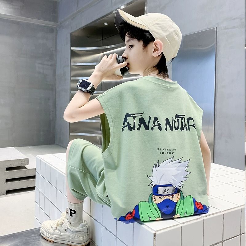 Set Đồ Thể Thao Gồm Áo Ba Lỗ Và Quần Short Thời Trang Mùa Hè 2023 Phong Cách Mới Cho Bé Trai