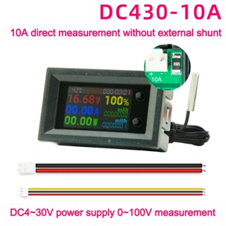Voktta dc4-30v 10a 50a 100a công suất kỹ thuật số vôn kế ampe kế điện áp wattmeter kwh đồng hồ đo nhiệt độ máy đo tần số năng lượng điện 8 in1
