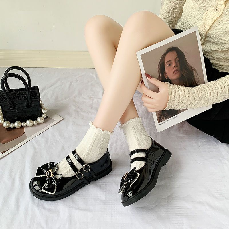 HHH Giày Mary Jane đế cao Giày Búp Bê Đế da mềm đế êm thời trang 2023NEW Cho Nữ  B20G07H