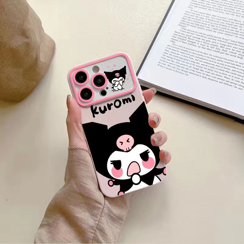 Phim hoạt hình hoạt hình kuromi cửa sổ phong cách mới thích hợp cho apple 14promax vỏ điện thoại iphone13pro12 / 11 soft 7p yeex