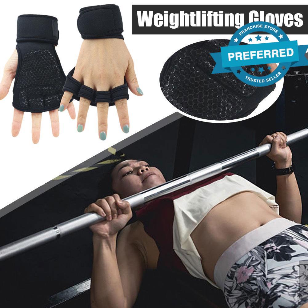 Găng tay cử tạ tập gym cho nam và nữ bảo vệ cổ tay non-slip half-finger sports bar x1m5