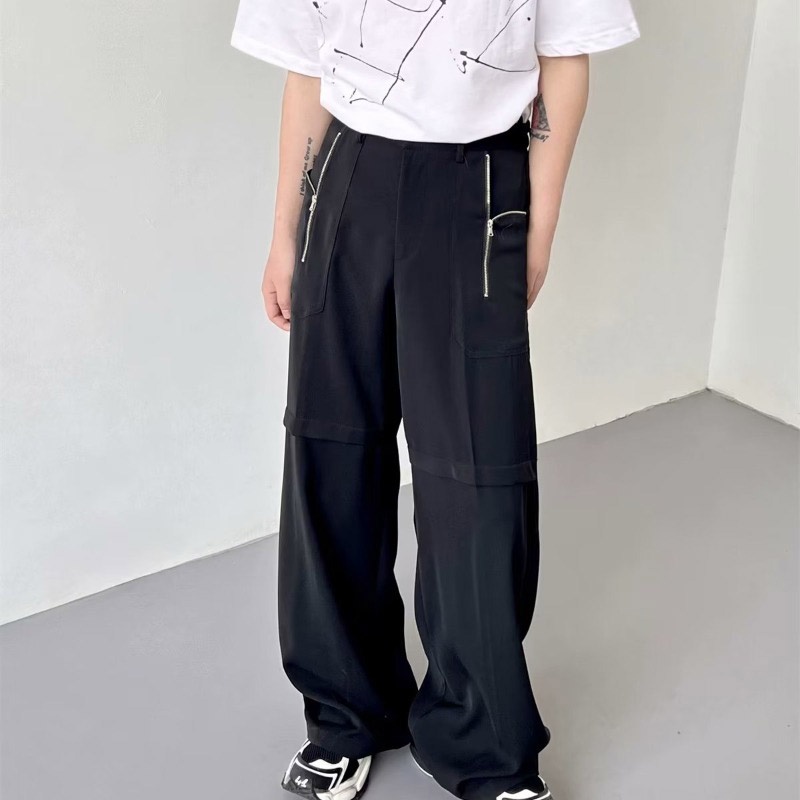 Vòng Cổ Phong Cách vintage Cho Nữ|Quần Dài Phù Hợp Với Bộ Quần Áo Nam Cao Cấp, Rộng Rãi Đa Năng Giống Nhau, Vải Lưới Thường Ngày Cao Cấp