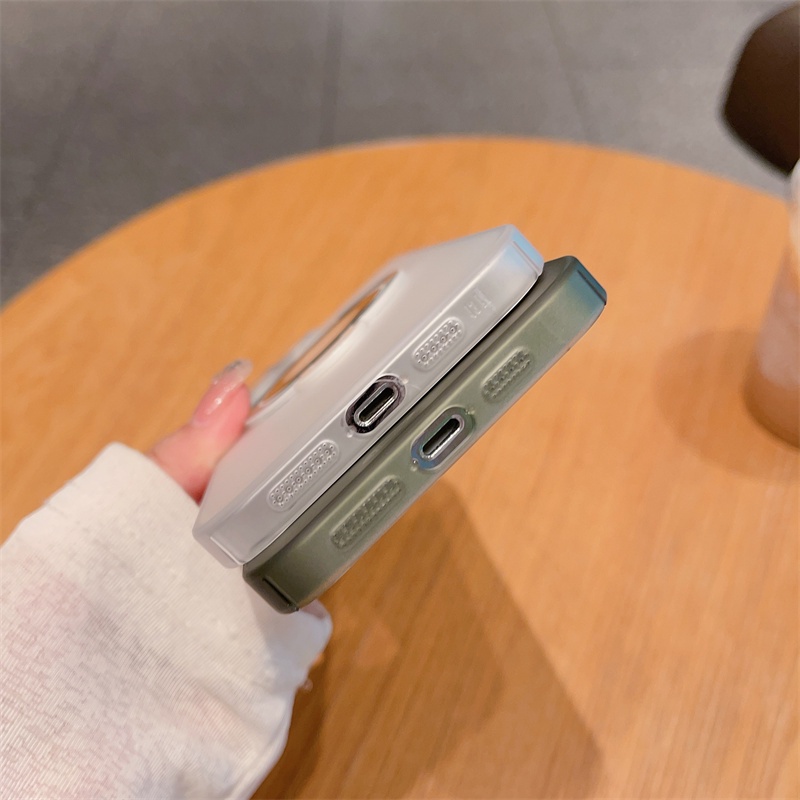 Micromatte translucency gradient kickstand case cho iphone 14 pro max / 14 pro / 13 pro max / 13 pro / 12 pro max / 12 pro full coverage anti-yellow stand holder cover