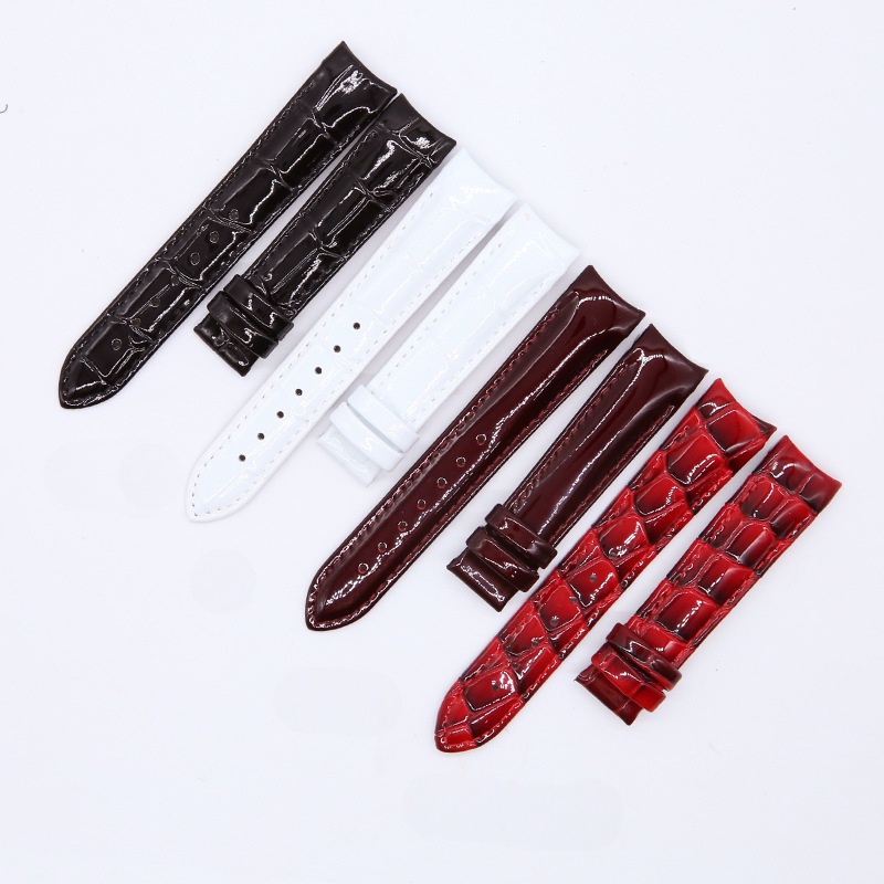 Dây Đồng Hồ Thay Thế Bằng Da Bò Thật 18mm Màu Đỏ Cho TISSOT T035 Suku Chart