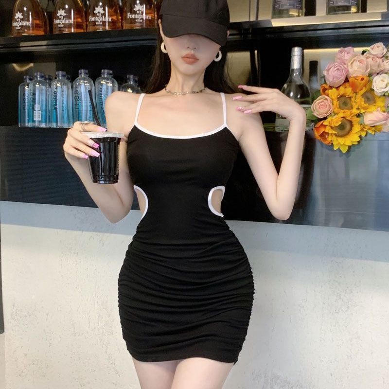 COZOK Đầm Không Tay Khoét Eo Gợi Cảm Dành Cho Nữ