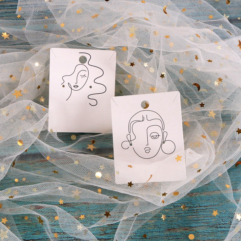 Set 100 Tấm Thẻ Trưng Bày Trang Sức 6X9cm Kèm 100 Ô Đựng