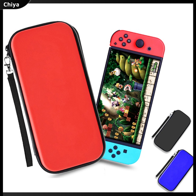 Túi Đựng Máy Chơi Game Nintendo Switch Bằng Chất Liệu Cứng Chống Thấm Nước Có Khóa Kéo Và Dây Đeo Tay Tiện Dụng