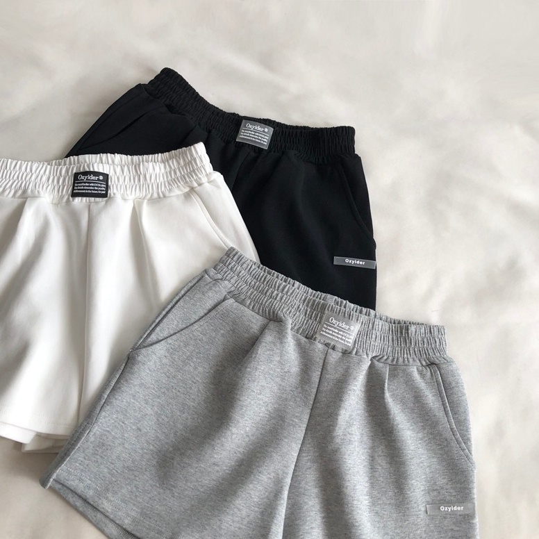 Quần Short Thể Thao Ống Rộng Xẻ Tà Hai Bên Phong Cách Hàn Quốc Cho Nữ