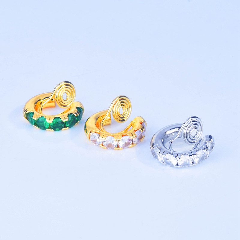 Khuyên Tai Tròn Đính Đá Zircon Sang Trọng