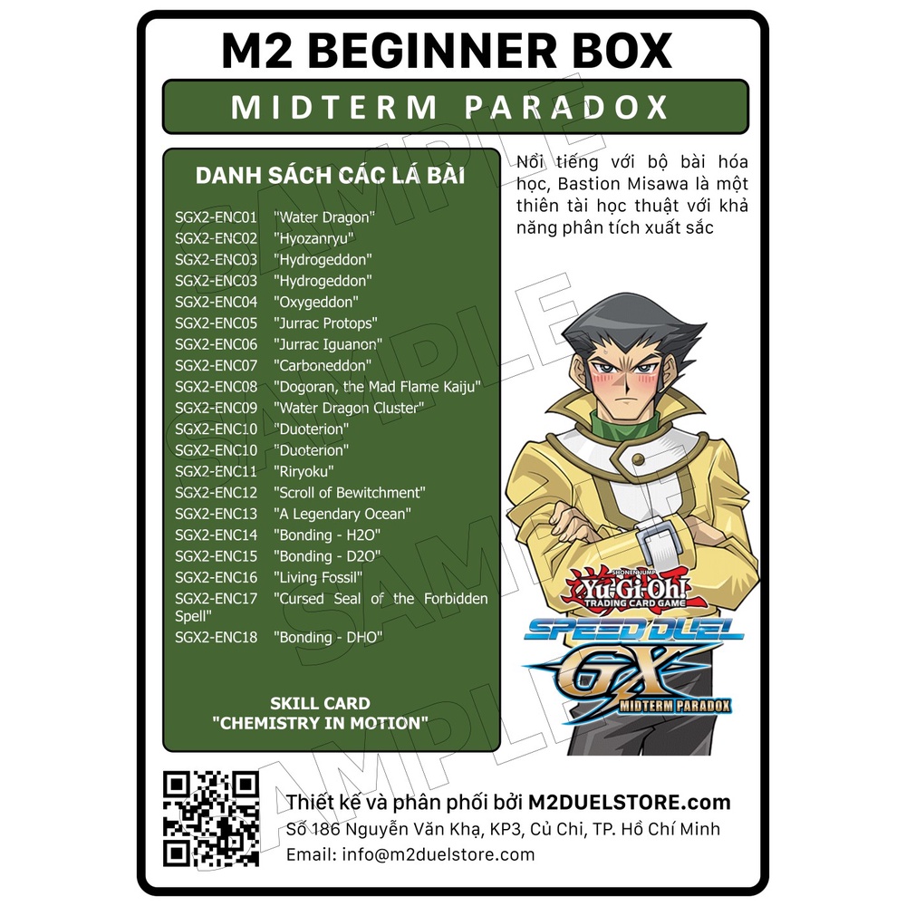 Hộp Thẻ Bài Yugioh M2 Beginner Box: Bastion Misawa - Chemistry In Motion - SPEED DUEL - Chính Hãng M2 DUEL Store