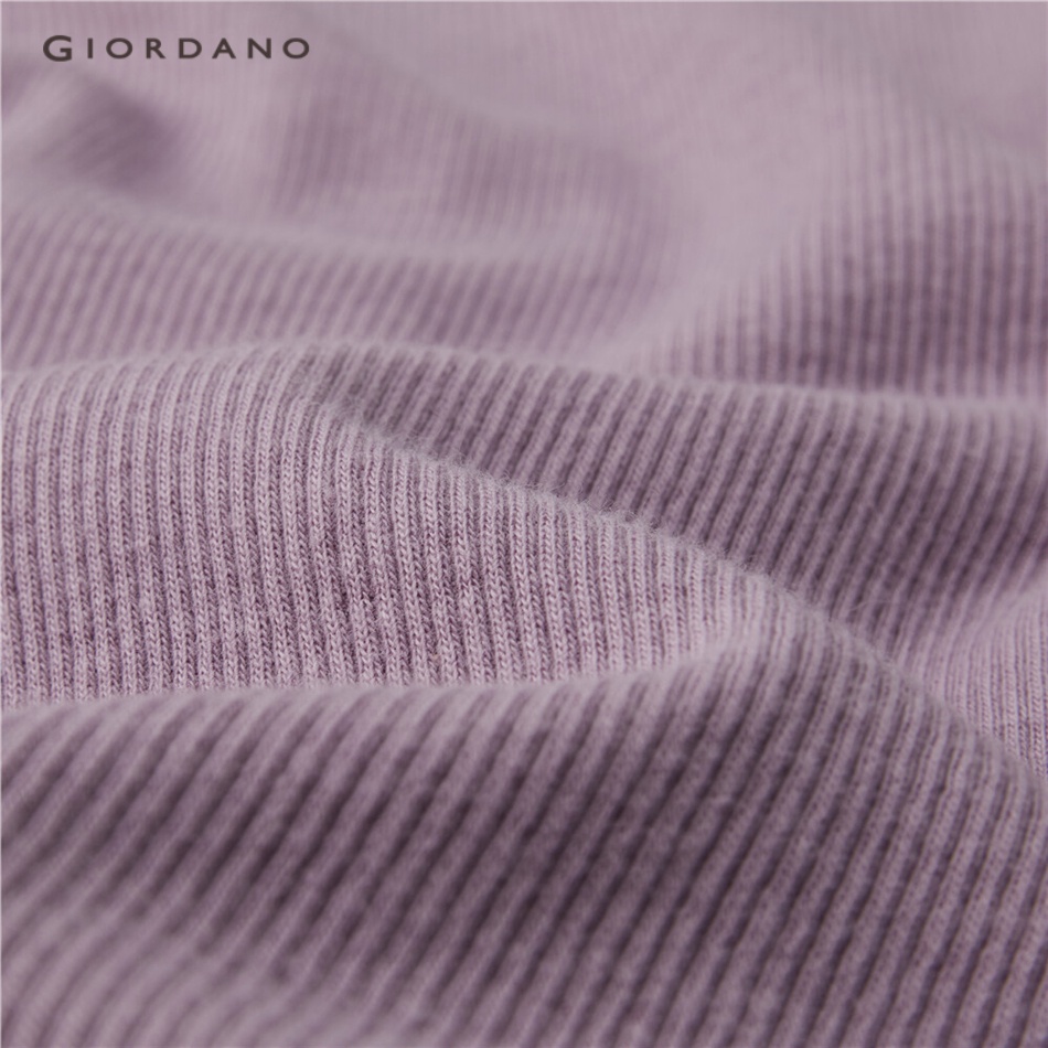 GIORDANO WOMEN Contrast color square neck slim short sleeve tee 05323422