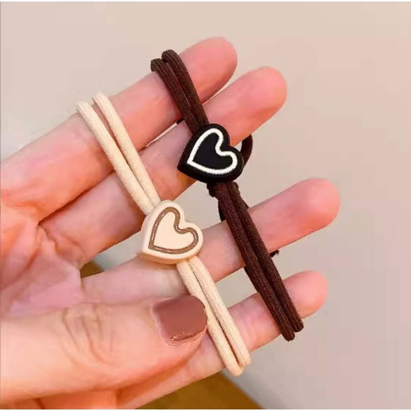 Set 5 Dây Buộc Tóc Cao Su Co Giãn Đính Hoa Phong Cách Hàn Quốc