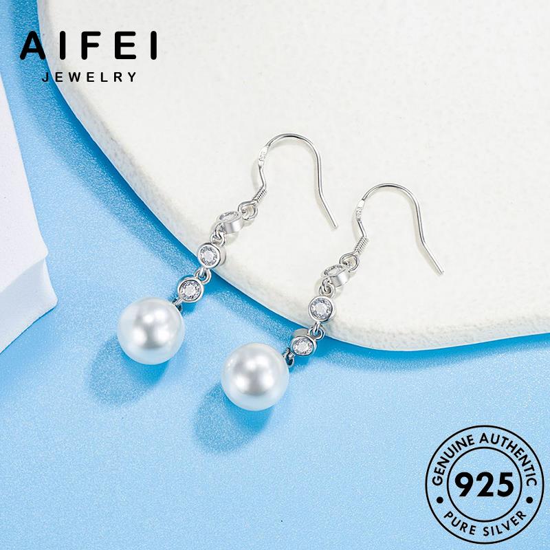 AIFEI JEWELRY khí hàn bông kiện trang vành bản 925 trai nguyên ngọc bạc xỏ thật quốc tua khuyên thời tai nữ phụ Thời tròn tua sức E704