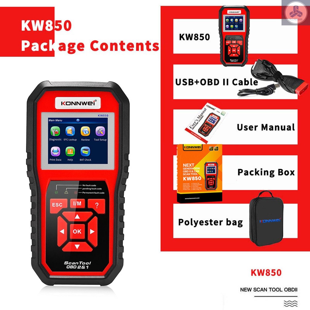 Thiết Bị Kiểm Tra Động Cơ Xe Hơi KONNWEI KW850 OBDII KW850 OBDII 1996 MOTO2.29
