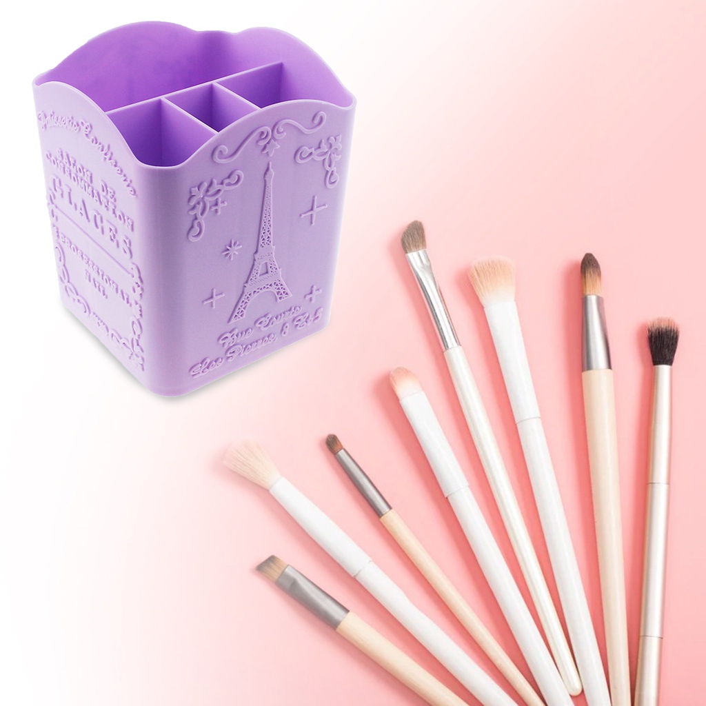 Jen Giá Đỡ Đồ Trang Điểm Đơn Giản Dễ Mang Theo PP Bốn Ngăn Đựng Bút Cho Nữ