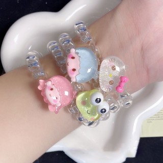 Dây Cột Tóc Co Giãn Hình Hello Kitty / Ếch Dễ Thương Cho Nữ