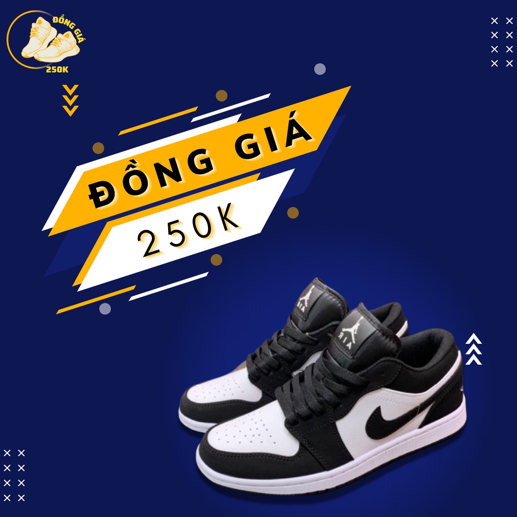 Giày thể thao Jordan panda cổ thấp màu đen trắng chuẩn 11 Full Box - Giày sneaker Jordan JD1 thấp cổ full size nam nữ