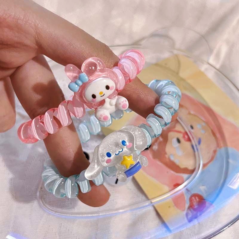 Dây Cột Tóc Hình Điện Thoại Sanrio Dễ Thương Phong Cách Hàn Quốc Cho Cặp Đôi