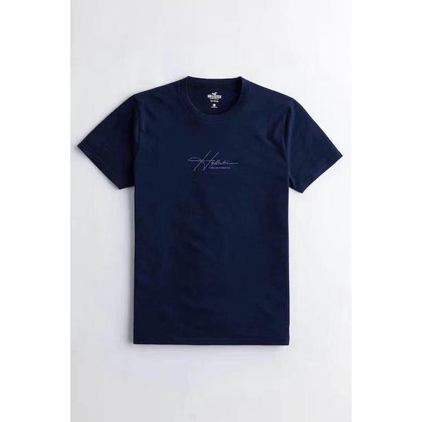 Áo Thun cotton Ngắn Tay In Hình Hollister Mỹ Cá Tính Cho Nam