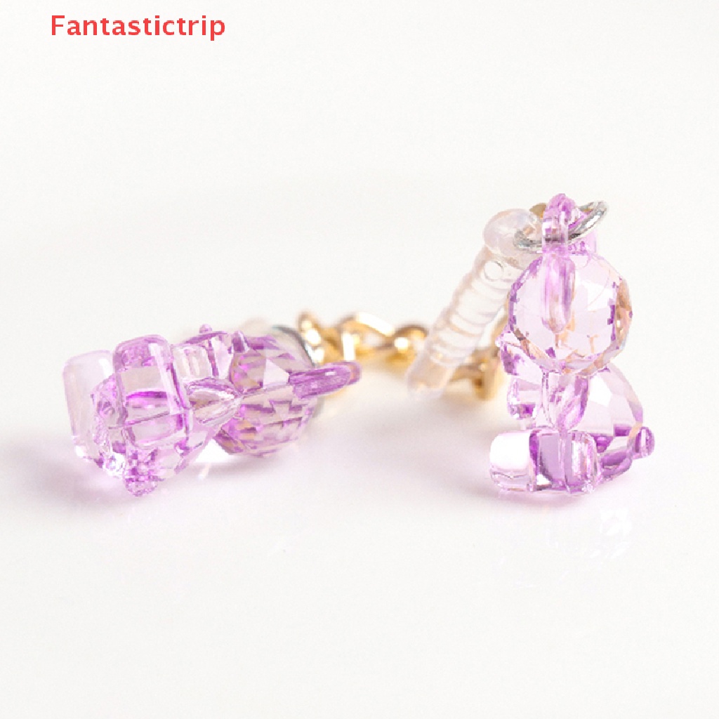 Nút Chống Bụi Cổng Sạc Điện Thoại Bằng Acrylic Hình Gấu Dễ Thương