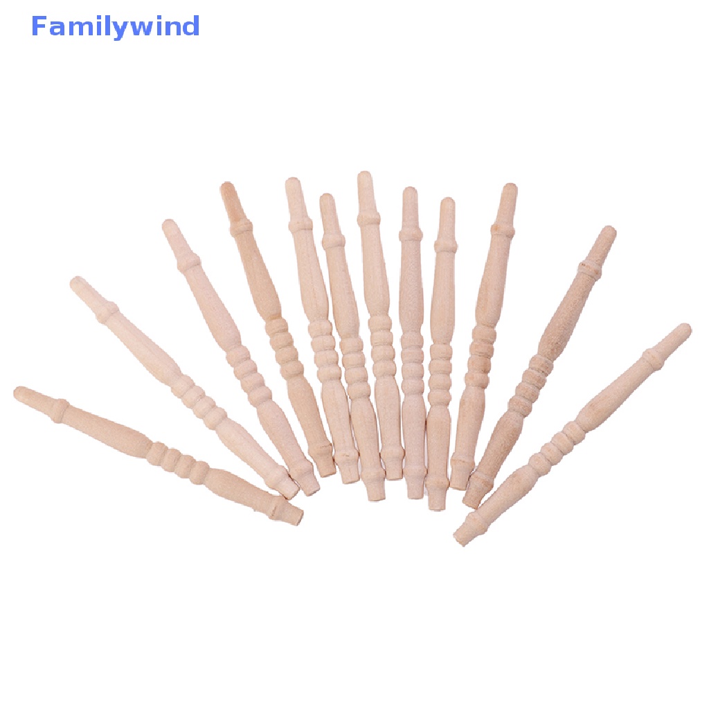 Set 12 Mô Hình Cầu Thang Bằng Gỗ Tỉ Lệ 1: 12 Trang Trí Nhà Búp Bê