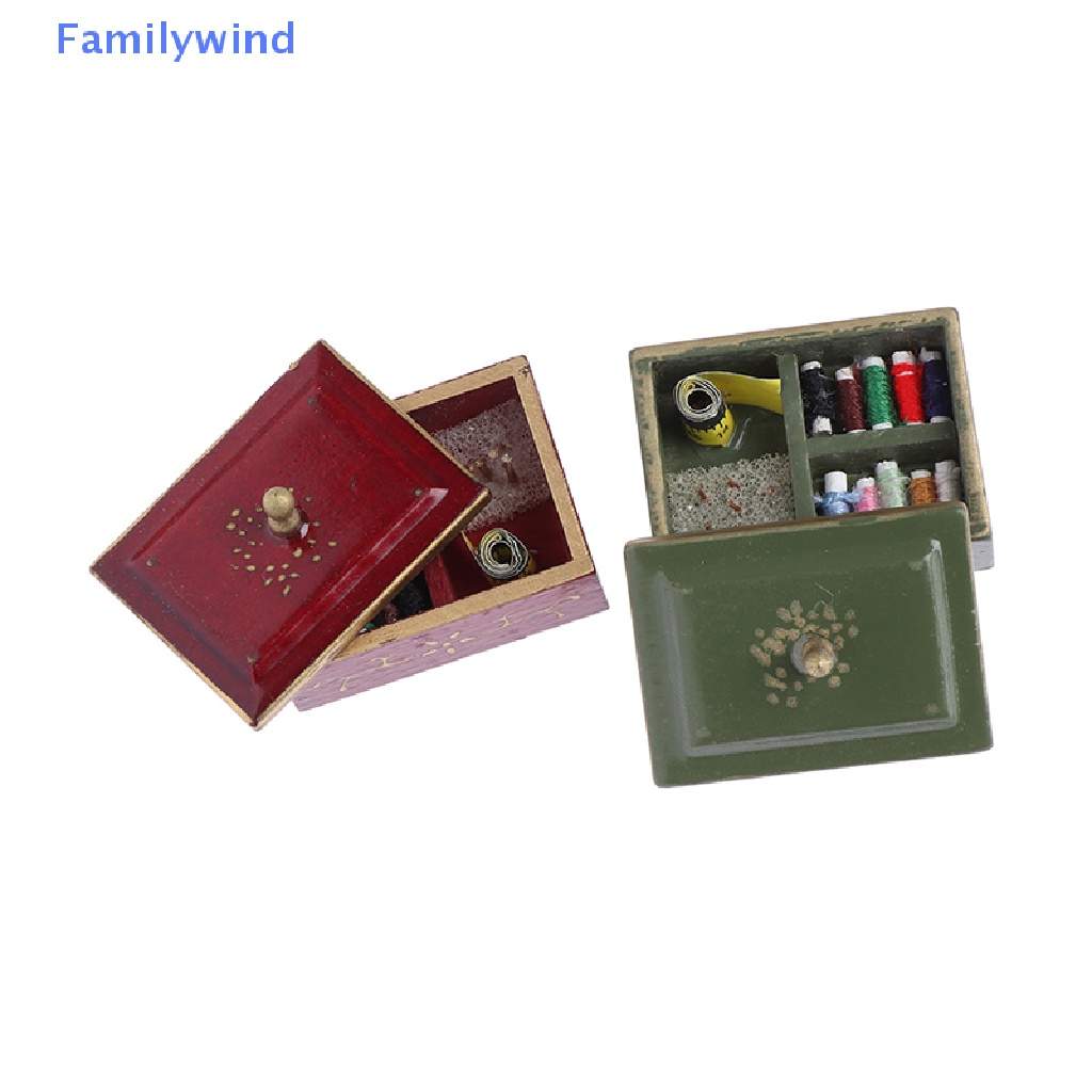 Hộp Dụng Cụ May Vá mini Tỉ Lệ 1: 12 Trang Trí Nhà Búp Bê