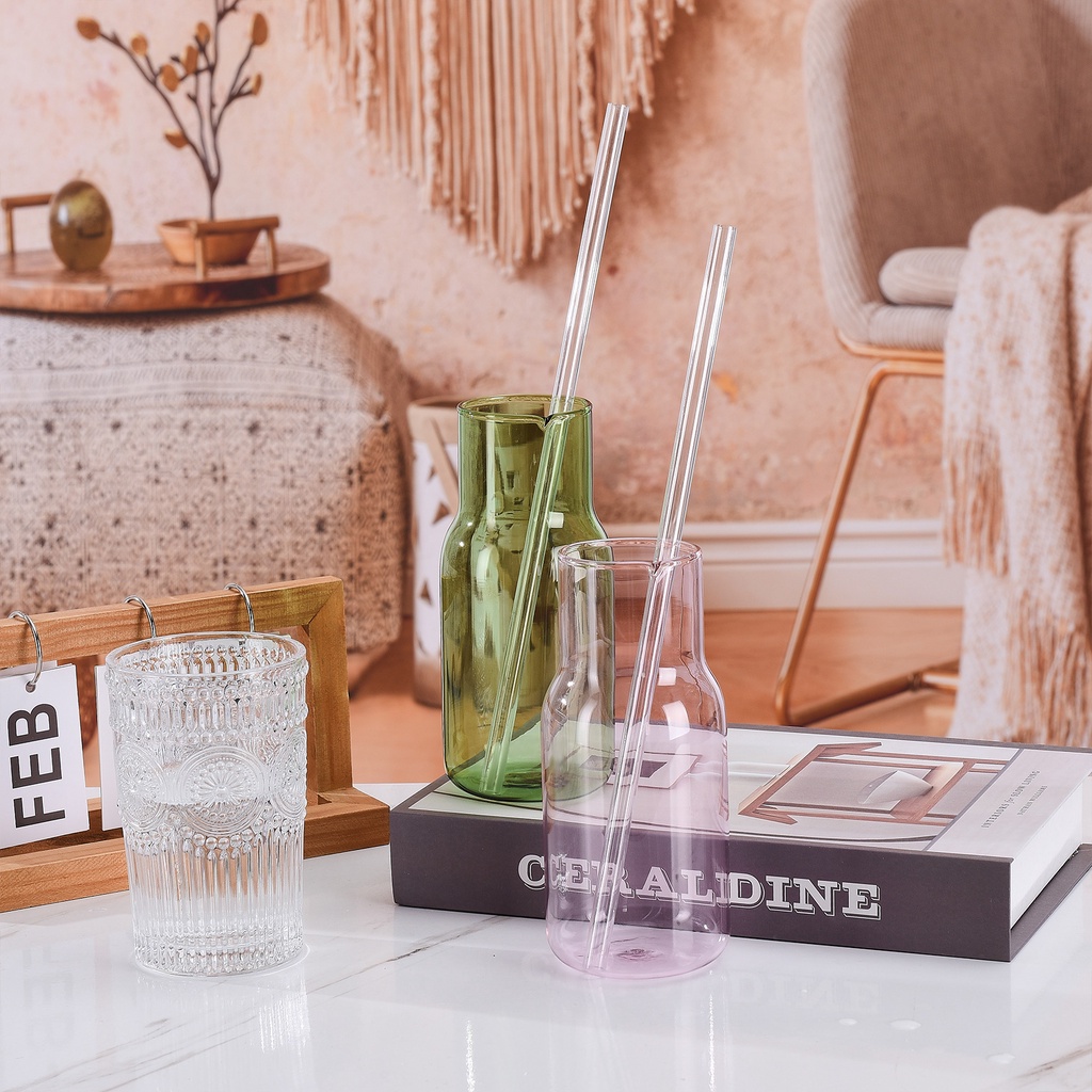 Ống Hút Nhựa Cứng Trong Suốt Tái Sử Dụng Được 6 Cái 30x1x1cm