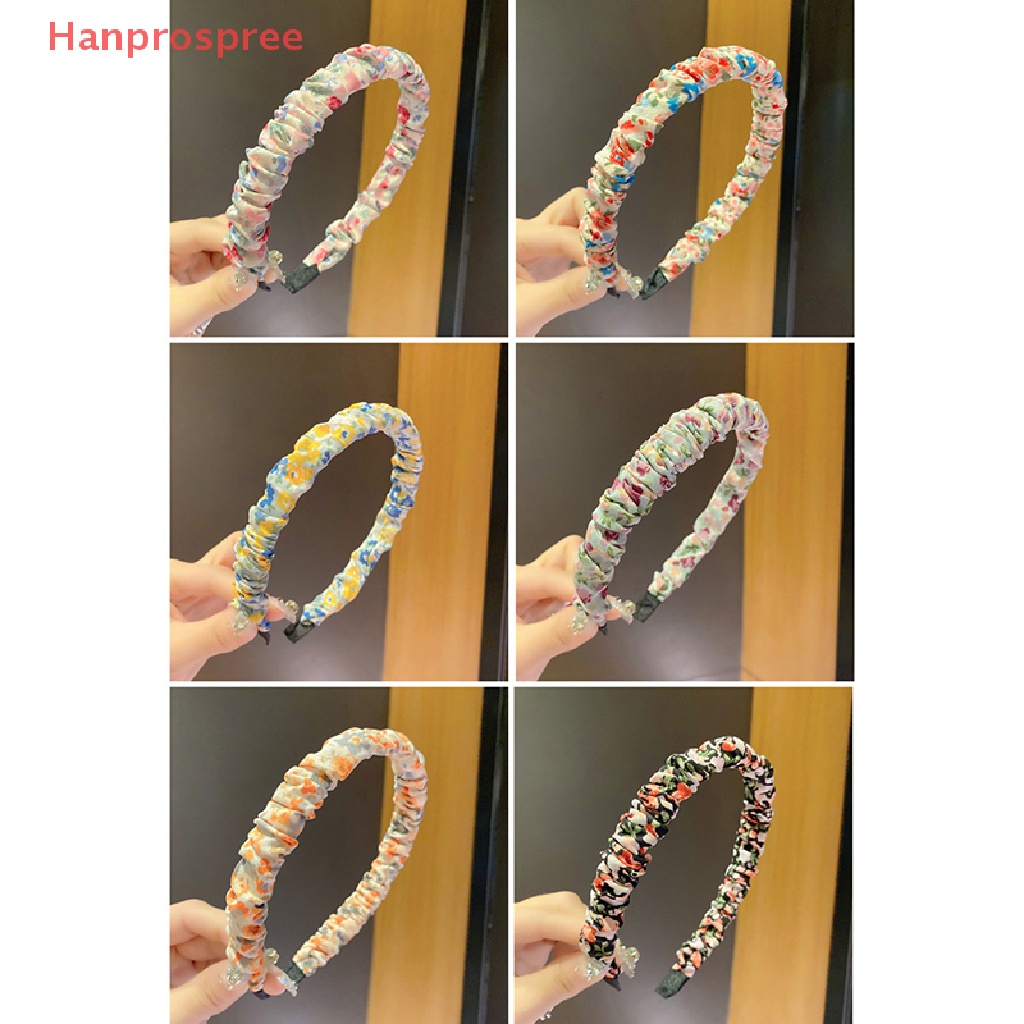 1 Băng Đô Cài Tóc Xếp Ly In Họa Tiết Hoa Thời Trang Mùa Hè Cho Nữ