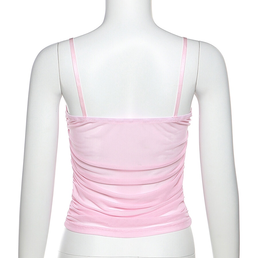 Weird Puss Áo Croptop Hai Dây Ôm Dáng Co Giãn Thời Trang Mùa Hè Ngọt Ngào Quyến Rũ Cho Nữ