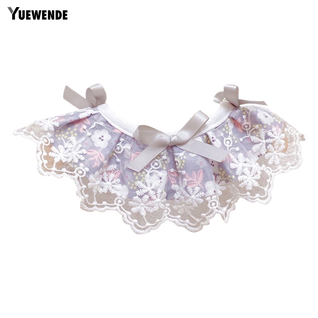 Yue.z Khăn Choàng Cổ Thắt Nơ In Họa Tiết Hoa Dành Cho Thú Cưng Bắt Mắt