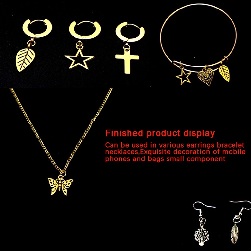 Bộ 50 Mặt Vòng cổ Bằng Kim Loại Hỗn Hợp Làm Trang Sức Thủ Công DIY