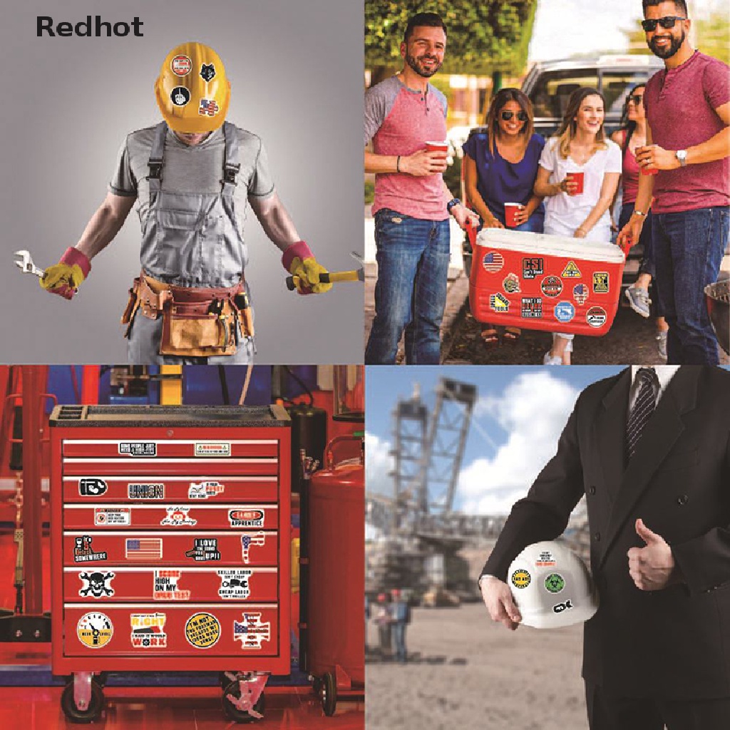 Bộ 50 Miếng Dán Cứng In Chữ Hài Hước Cho Xây Dựng