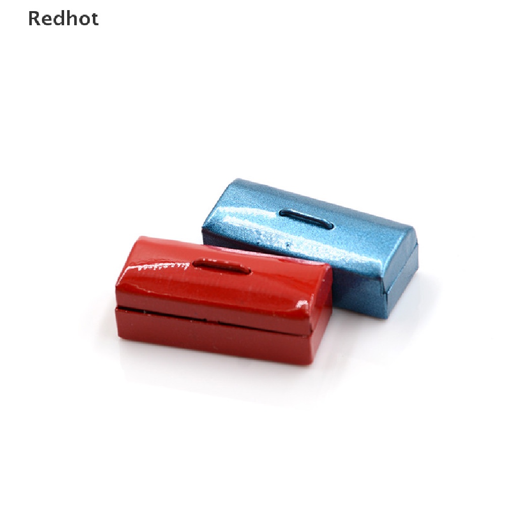 Hộp Dụng Cụ Kim Loại Mini Màu Đỏ / Xanh Dương 1: 12 Trang Trí Nhà Búp Bê