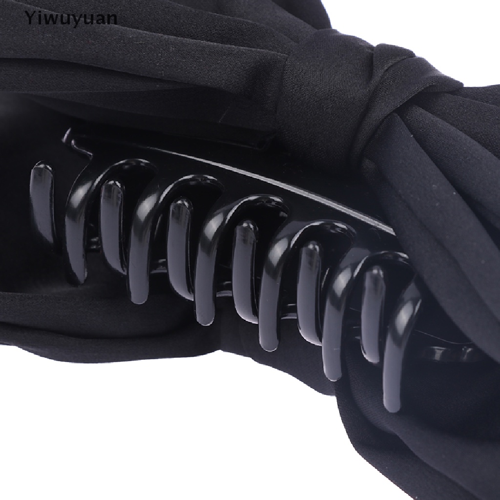 &lt; Yiwuyuan &gt; Kẹp Tóc Hình Nơ Màu Trơn Dễ Thương Dành Cho Nữ