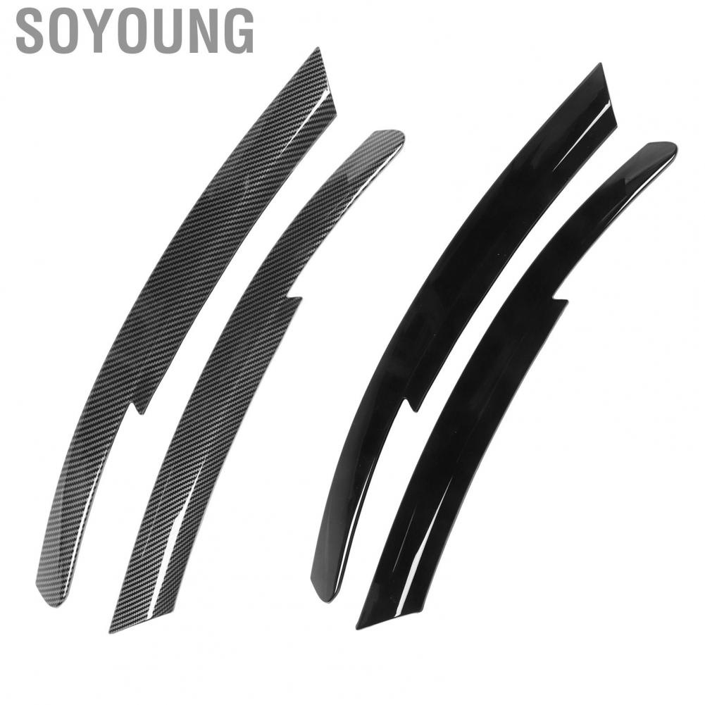 Soyoung Headlamp Eyelids Cover  Protective Scratch Resistant Headlight Eyebrow Trim Perfect Match 2Pcs for Commodore HSV